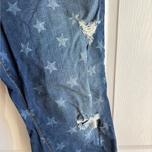 Star print jeans